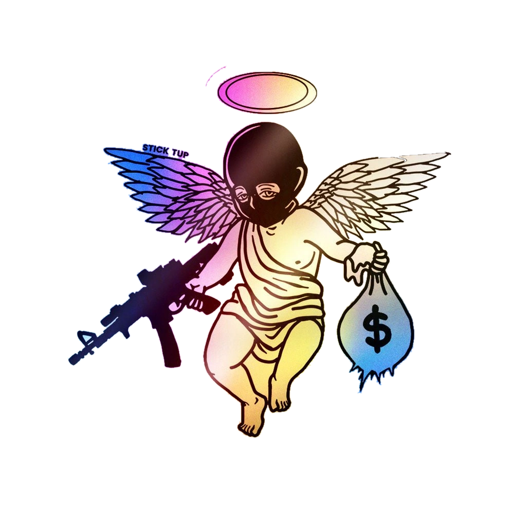 Angel Of Fortune Holographic Stickers